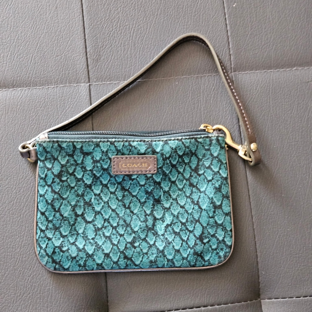 Coach Teal Wristlet